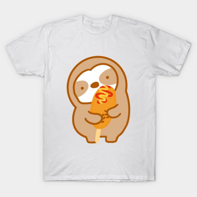 Cute Corn Dog Sloth T-Shirt by theslothinme